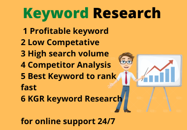 I will do SEO KGR keyword research and competitor analysis