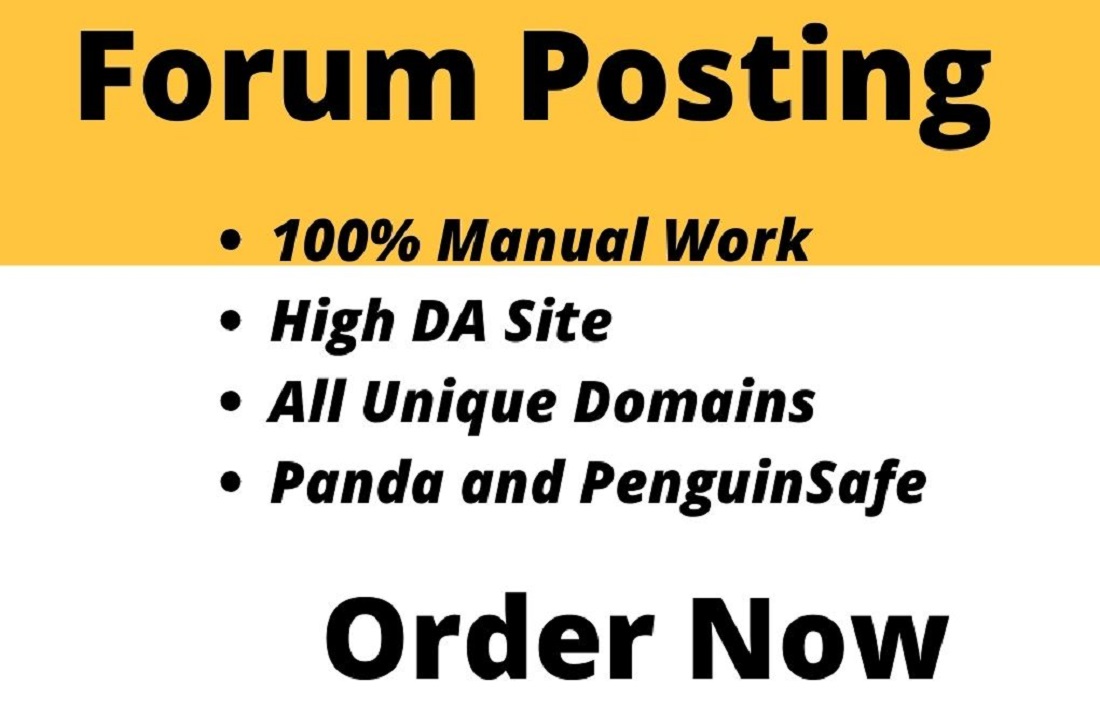 I will do 80 forum posting link on high DA sites