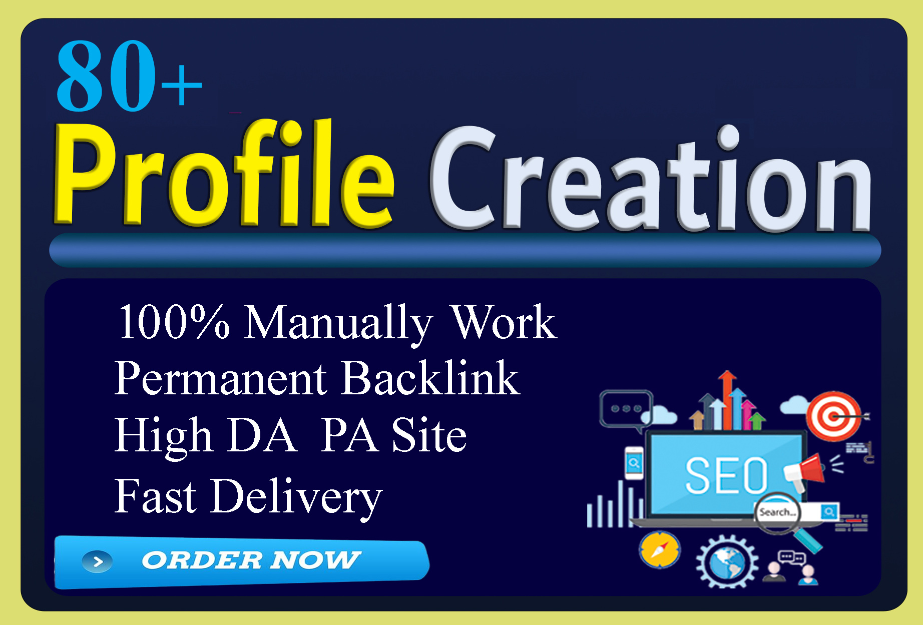 I will provide 80 High-Quality Profile Creation Backlinks