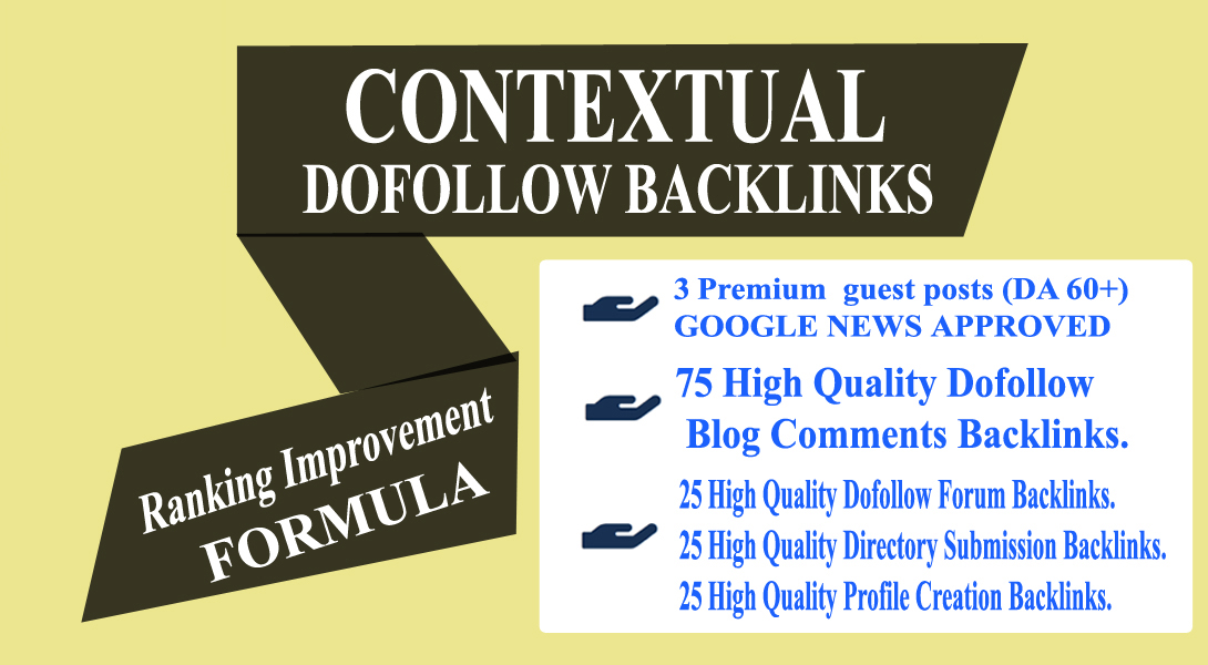 Create high quality white hat contextual SEO dofollow...