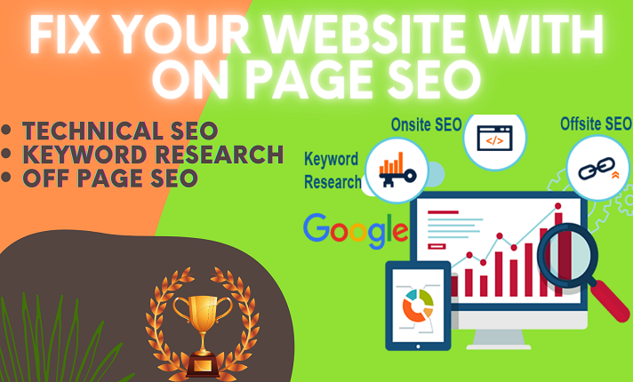 I will do 5 page On Page SEO and Technical SEO for ranking your website.