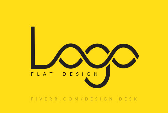 I will design 3 modern minimalist flat logo designs