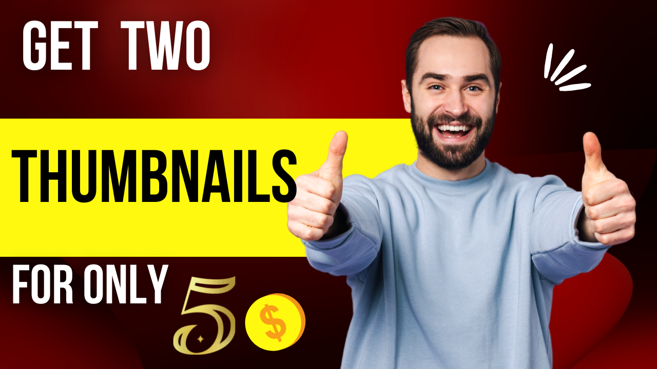 I will design clickbait amazing catchy youtube thumbnail in 3 hours