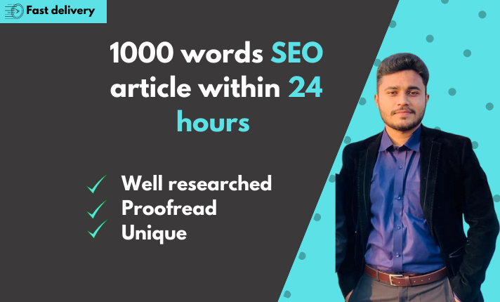 I will write 1000 words unique article within 24 hours 