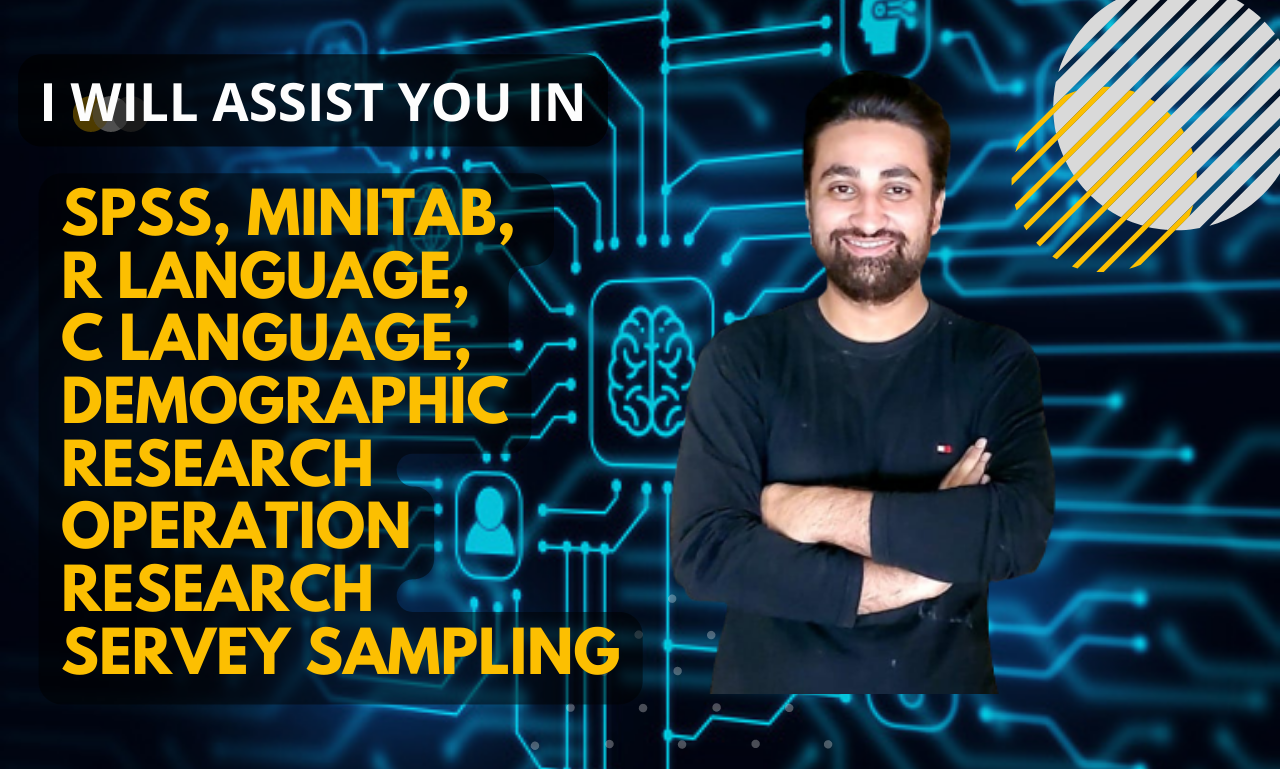 I will analysis statistical data on spss, minitab, r or c language