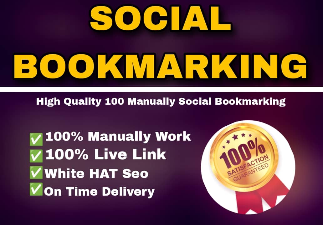 I Will do Manually 100 High Quality Social Bookmarking