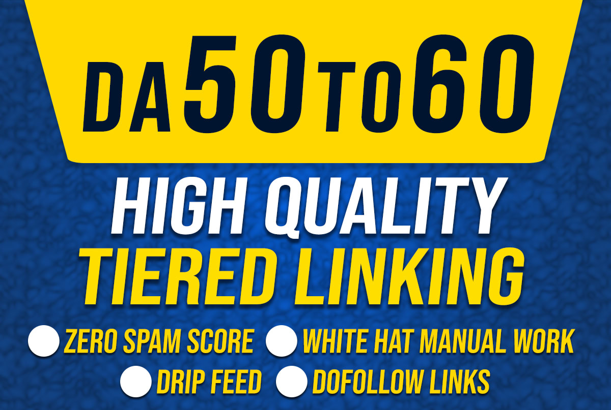 I will create seo dofollow high da backlinks with tier link building