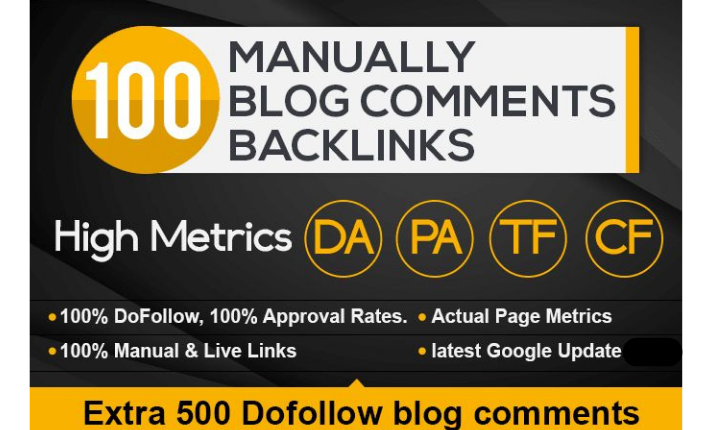 I will build 100 unique domain blog comments SEO backlinks on high authority sites 
