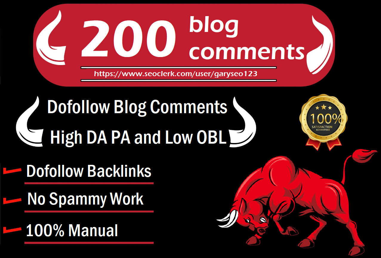 I will do 200 dofollow blog comments backlinks seo