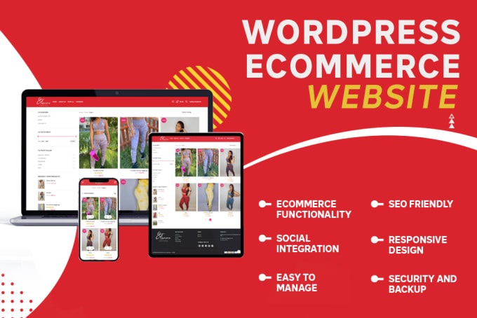 I will develop ecommerce website or wordpress website