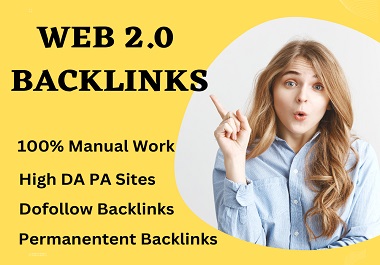 I will build 50 high authority dofollow web 2.0 backlinks with profile backlinks manually