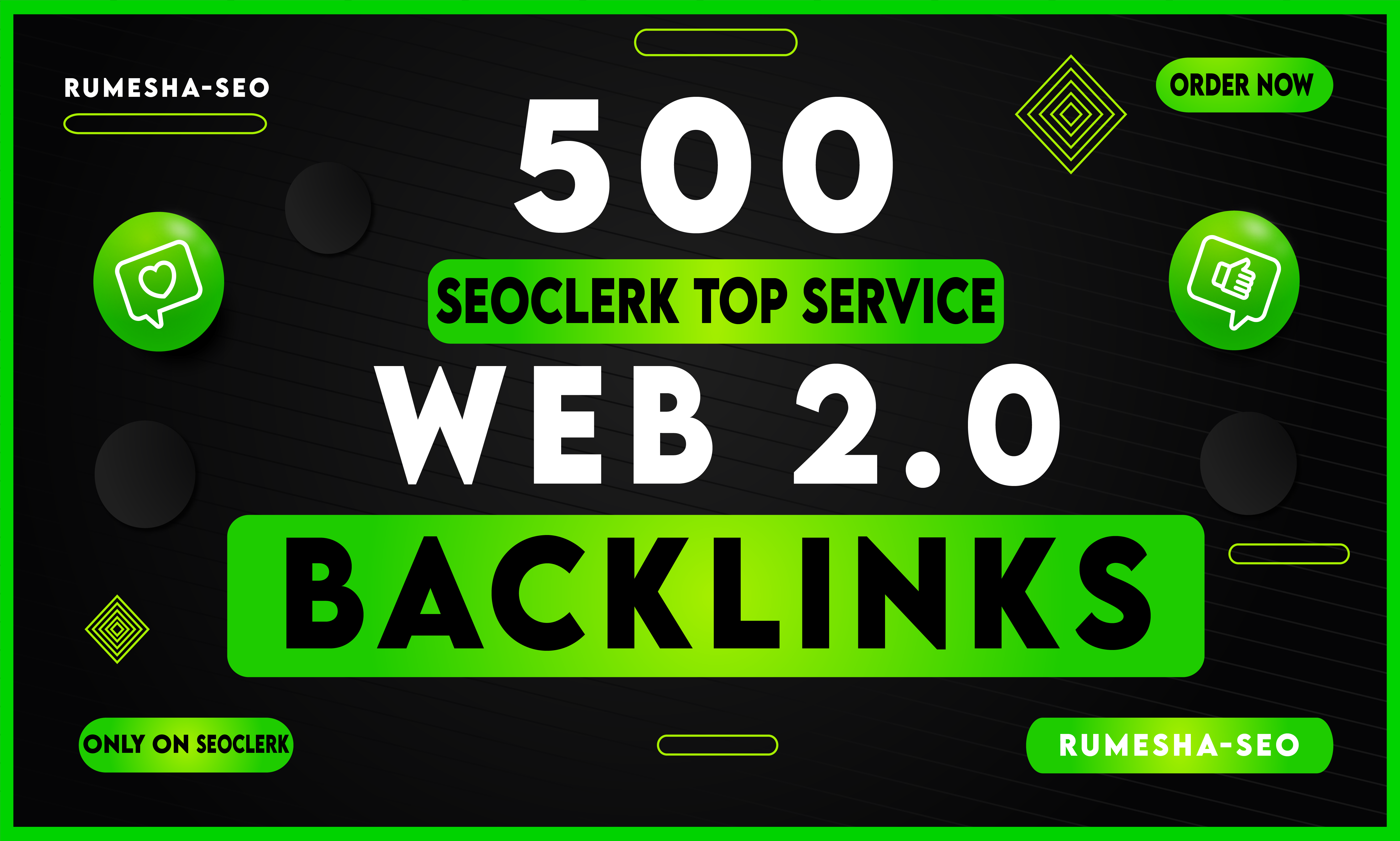 I will create 500 HQ web 2.0 backlinks