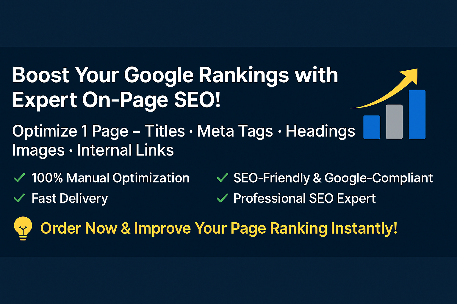 I will do complete on-page SEO optimization for 1 pag...