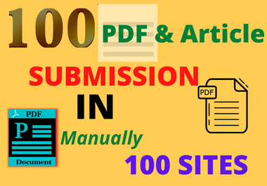 Top 100 PDF, Docs, and PTT submission by qualified freelancer for to high authority Docs Sharing web