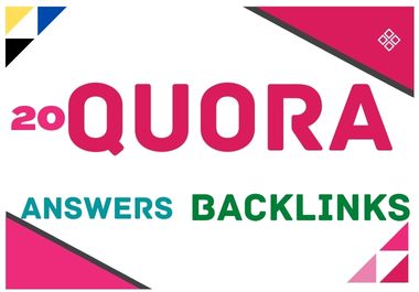 I Will create Niche relevant 20 Quora Answer Backlink...