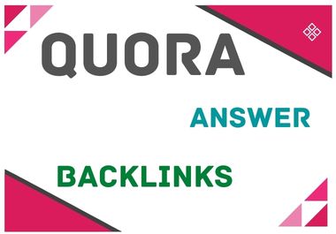 I Will create Niche relevant 20 Quora Answer Backlinks