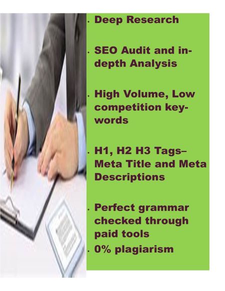 I will write your academic paper, SEO article, blog post, case study, content and essay