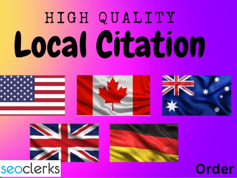 High-quality local citations and Directory submission...