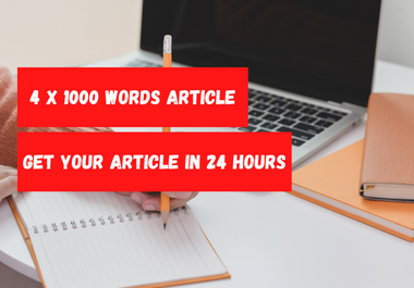 4x1000 Unique Words Articles for your Business 