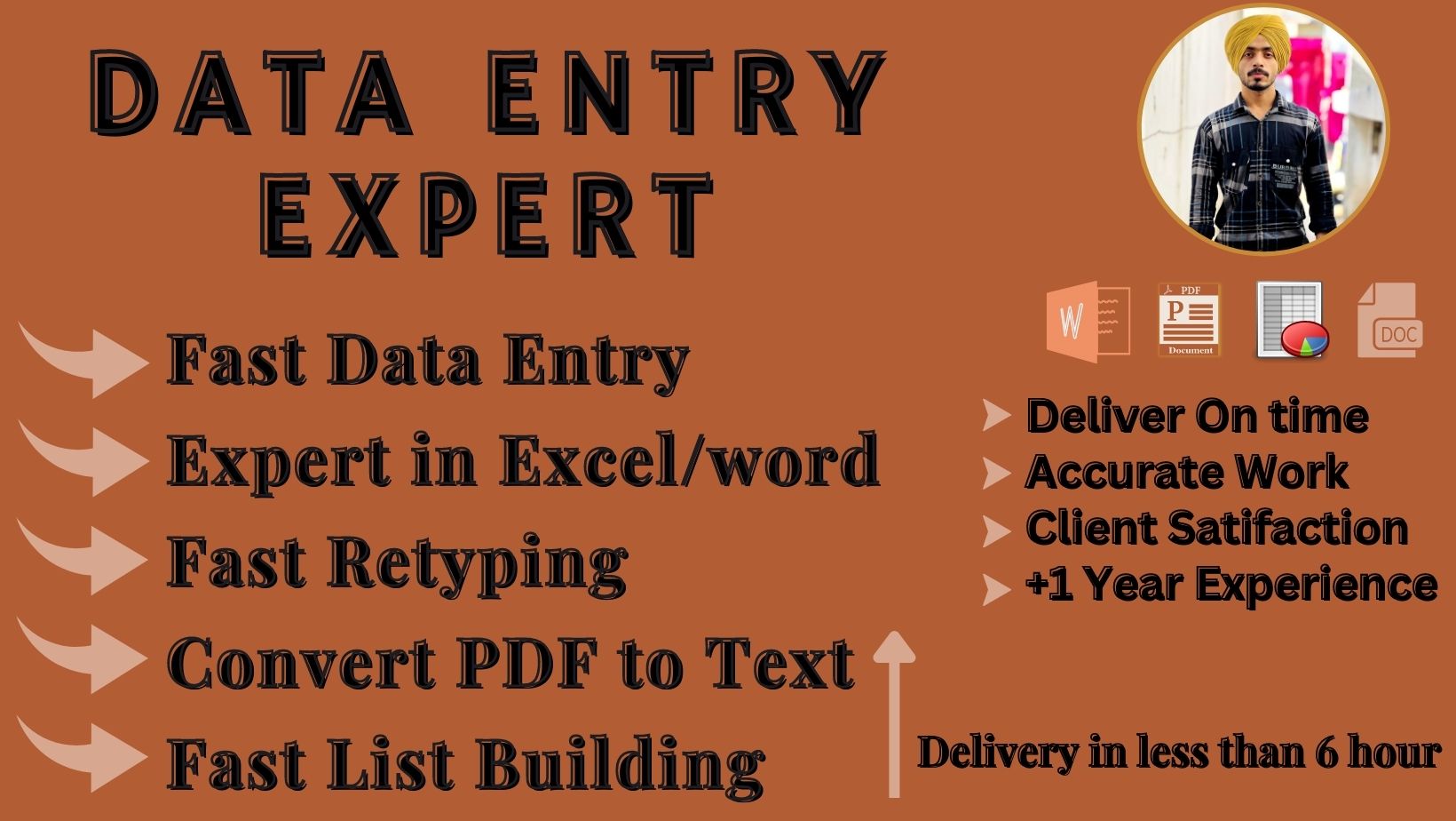 I will Do any type of data entry, copy paste, pdf to word