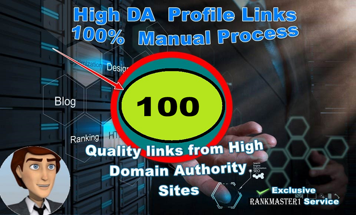 I Will Manually Create 100 Profile Links From High Domain Authority Sites