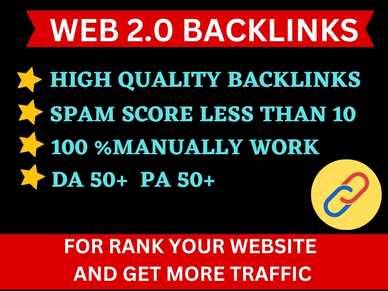 I will do 60 high authority web 2.0 backlinks, SEO backlinks