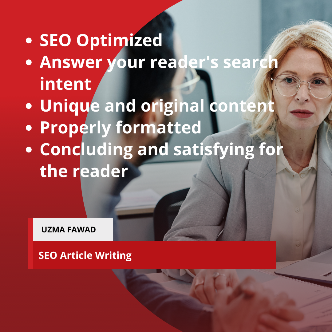 I will write professional seo optimized article of 1000 words 