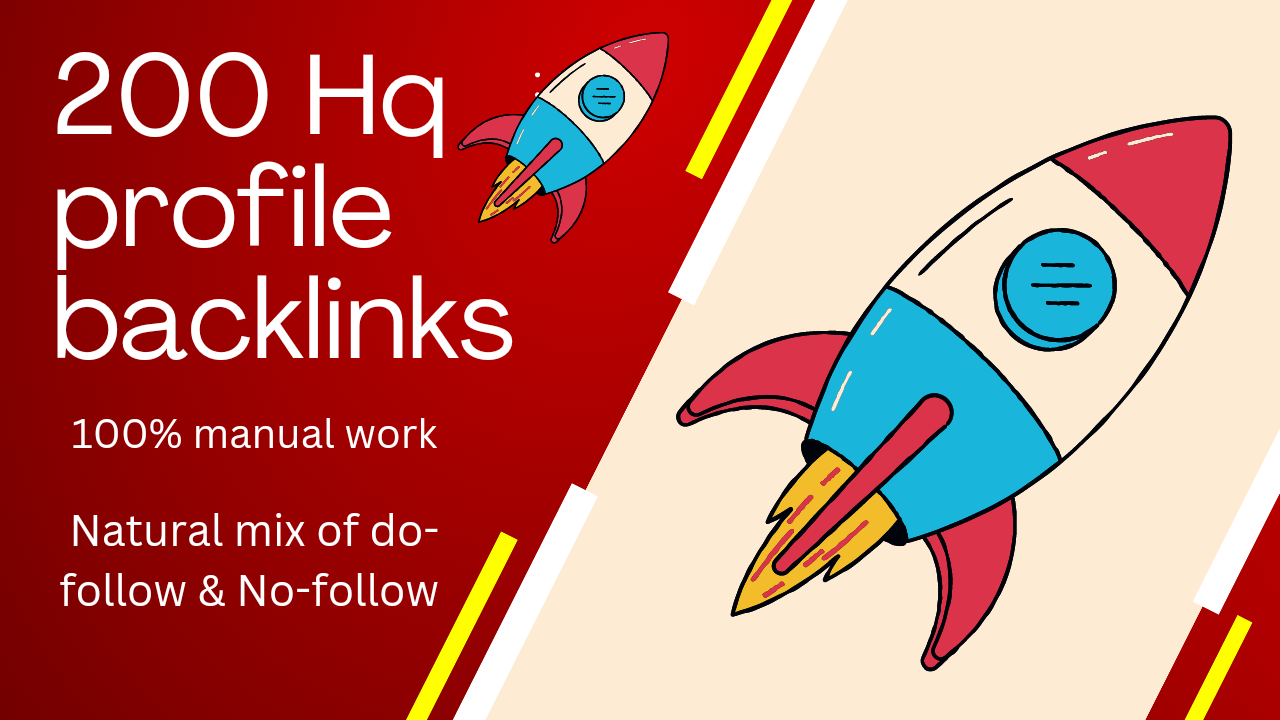I will do 200 high quality profile backlinks