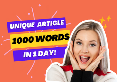 Professional 1000 words articles and blog post