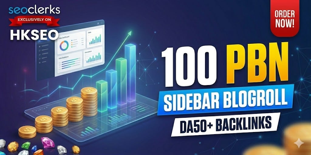 100 PowerFul Permanent Sidebar/ Casino / Footer PBN DA 50 Plus DoFollow Homepage Backlinks