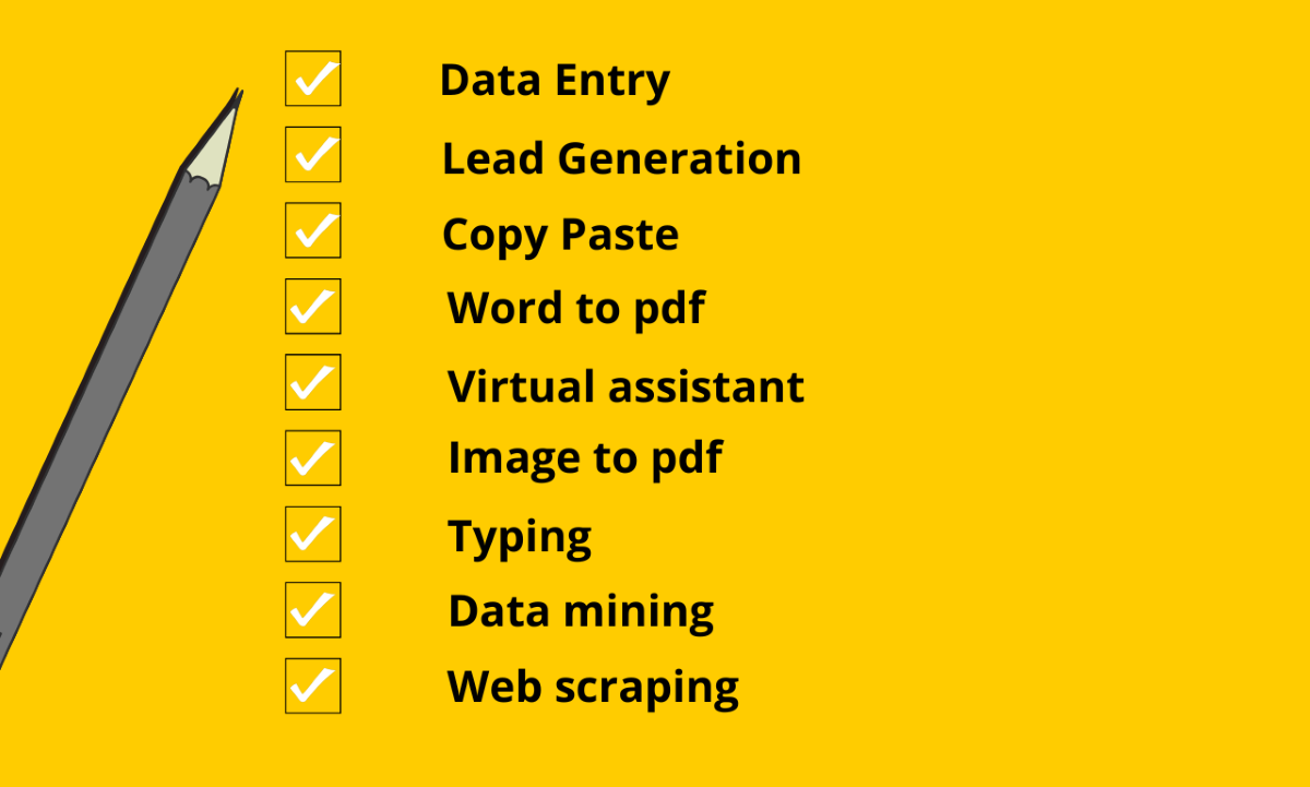 I will do data entry, web scraping, copy paste and excel data entry