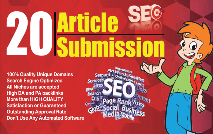 Submit manually 20 article submission backlinks