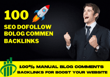 I will make 100 high quality SEO backlinks using dofollow blog comments