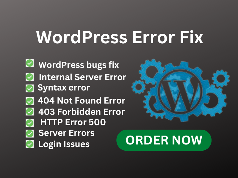 I Will fix WordPress errors, issues, website error problems, and fix bug