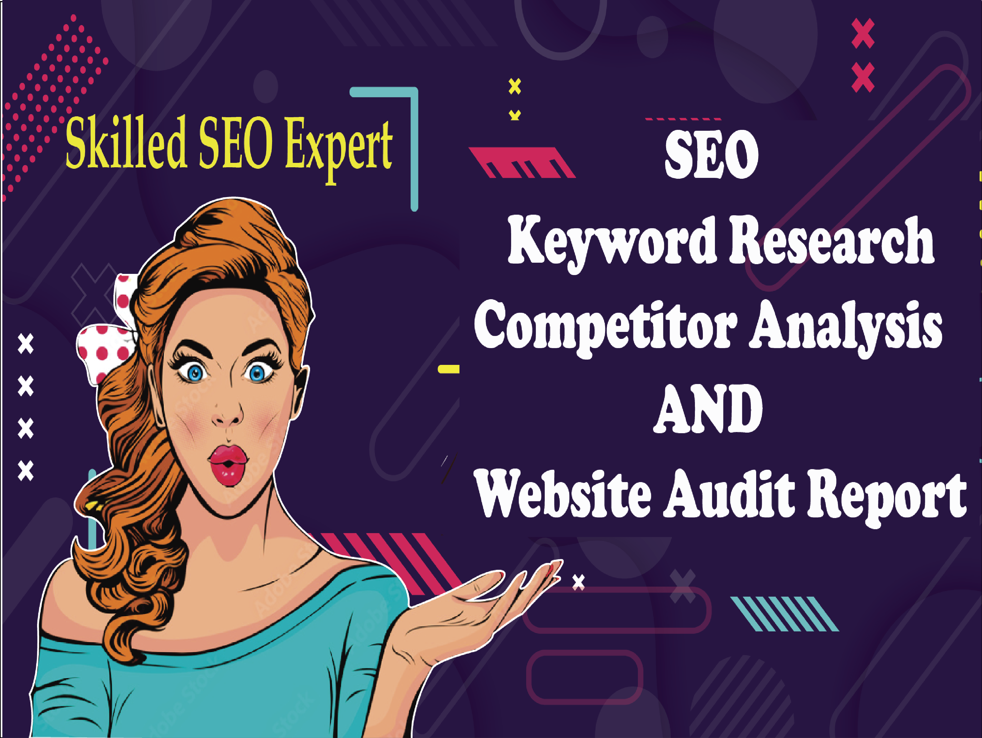 I will do best SEO website audit report, keyword research, competitor analysis and content analysis
