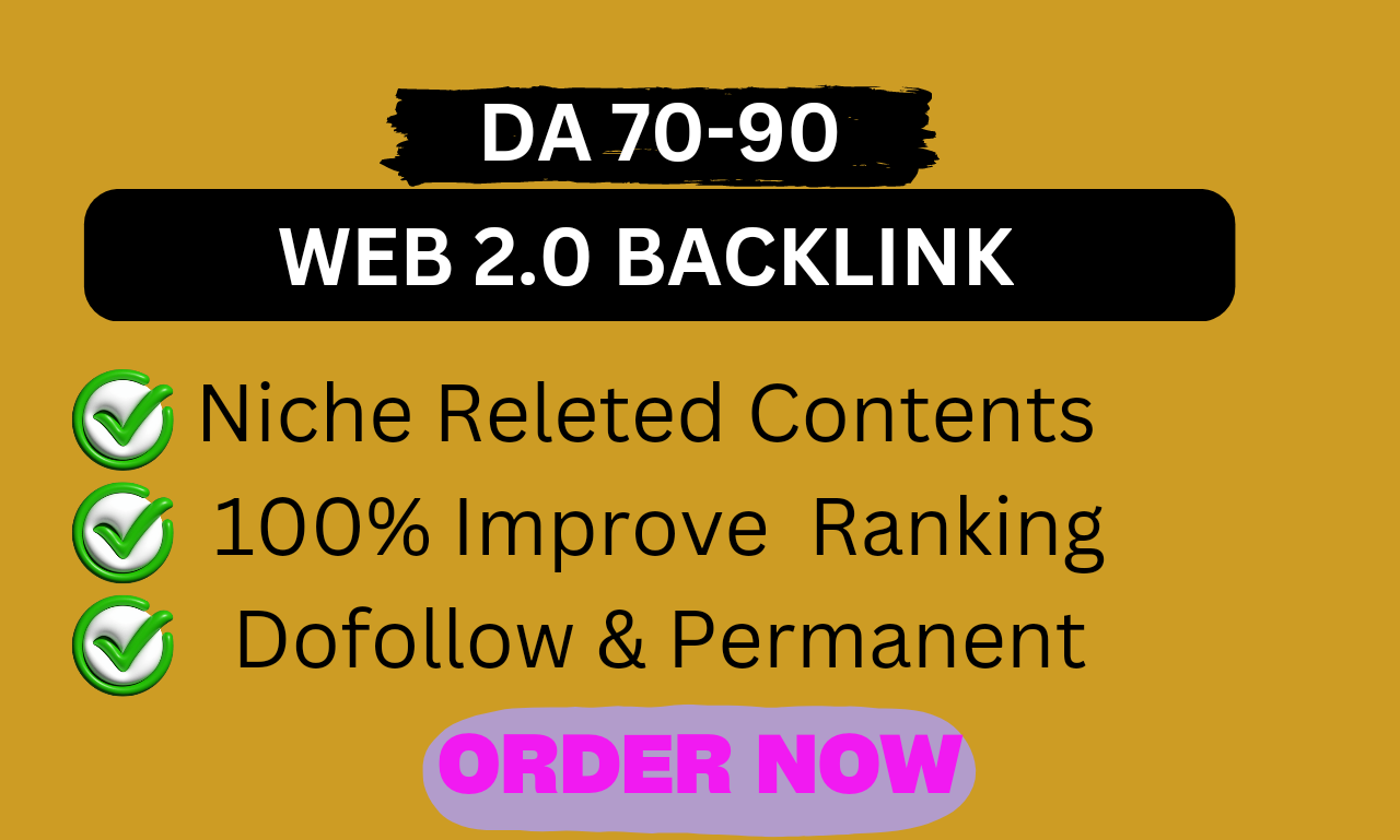 I will build high da dofollow SEO backlinks links