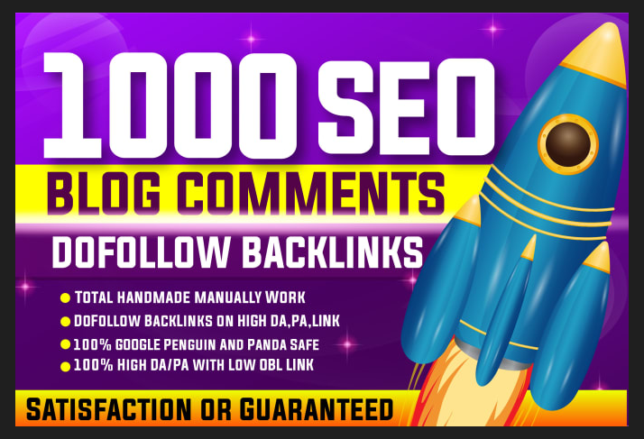 Manually create 1000 blog comments dofollow seo backlinks