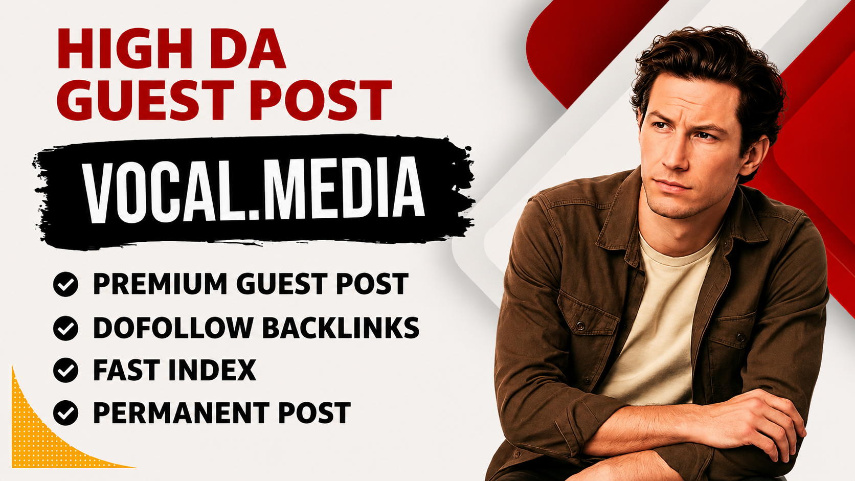 Write And Publish a guest post on Vocal. Media DR 82