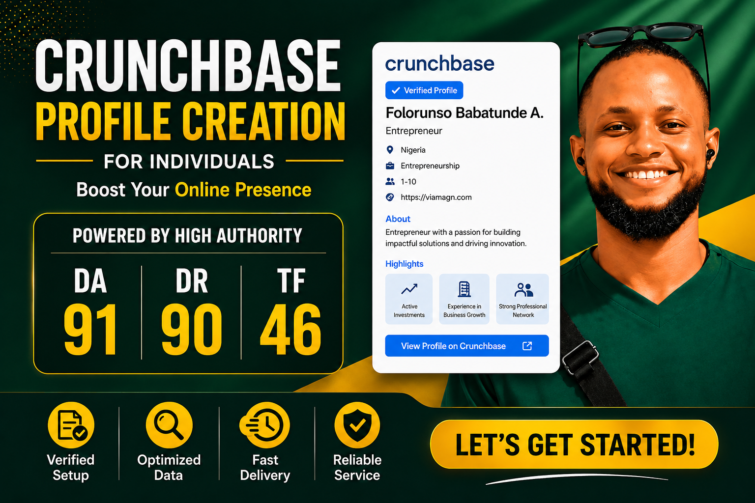 Professional Crunchbase profile for Personal and Business