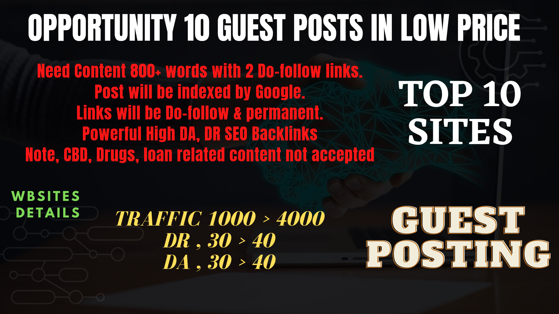 I will provide backlinks SEO service package on high quality sites