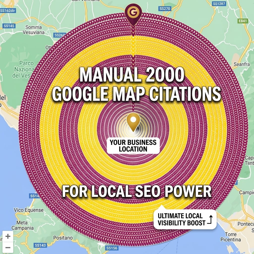Manual 2000 Google Map Citations for local SEO
