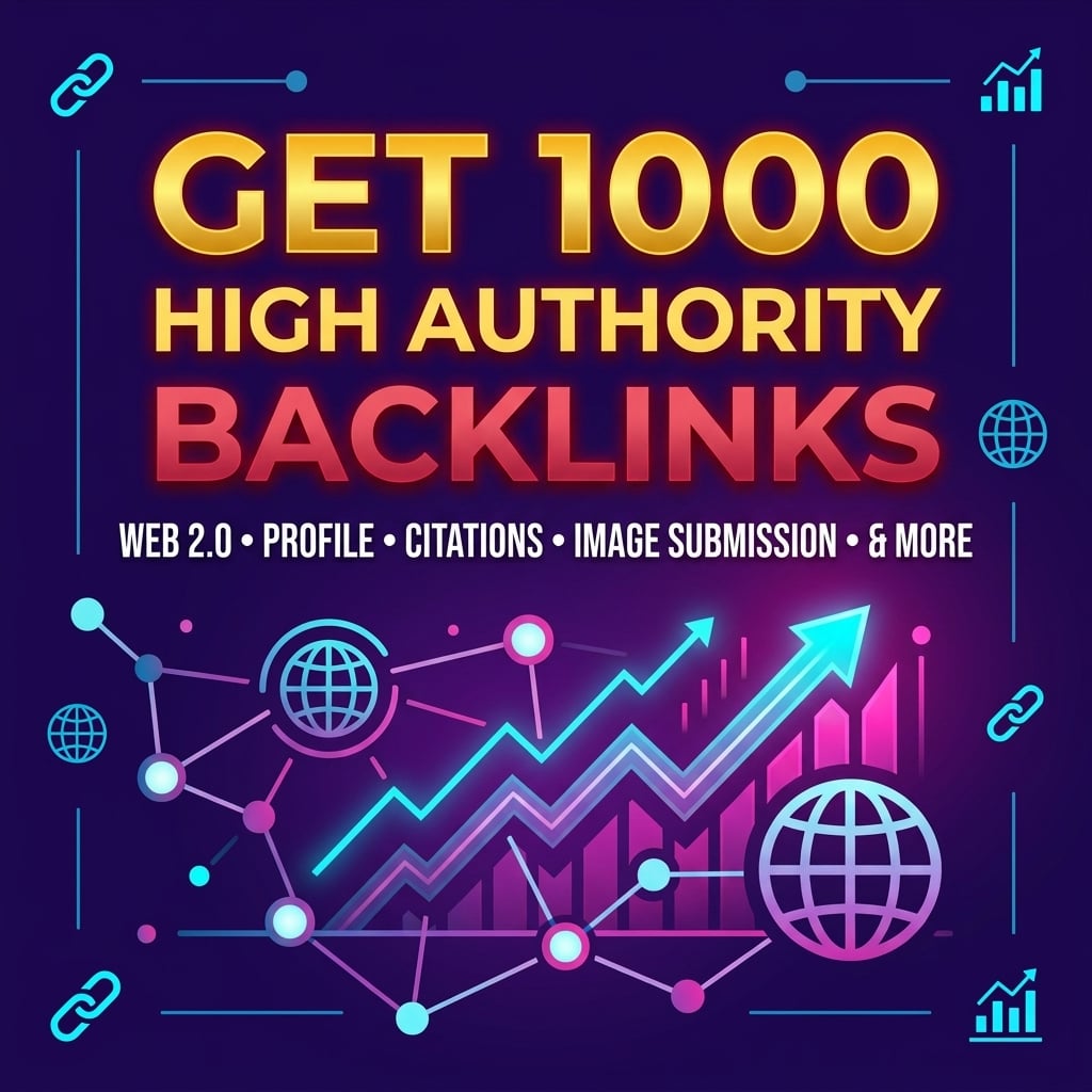 Get 1000 High Authority Backlinks, WEB 2.0, PROFILE...