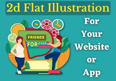 Custom Flat and vector Illustrations for Web and Mobile Apps