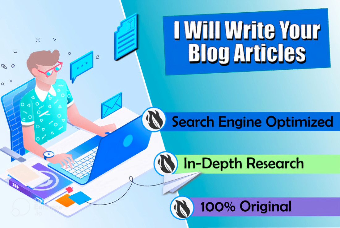 I will write professional and engaging seo optimized blogs