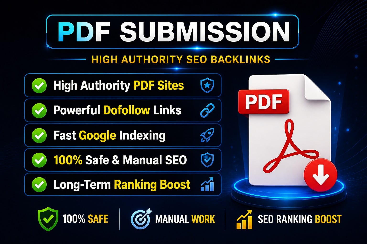 Manual High DA PDF Submission on 15 Authority Sites for Google Ranking Boost