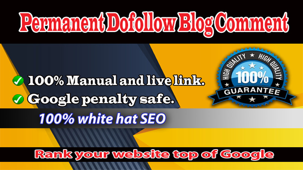 100 permanent dofollow blog comment back links