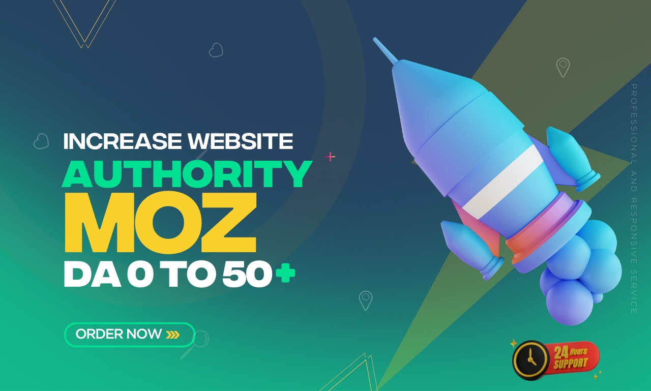 I will increase moz domain authority da 40 plus with seo backlinks