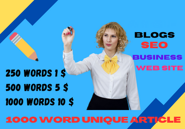 1000 word unique article for blog post