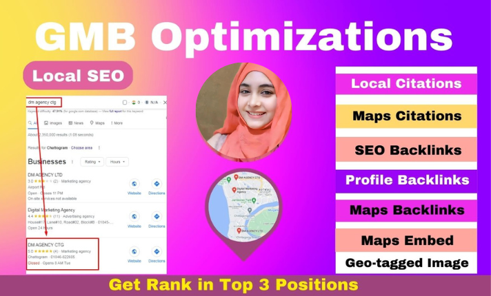 I will optimize google my business listing for local SEO top ranking