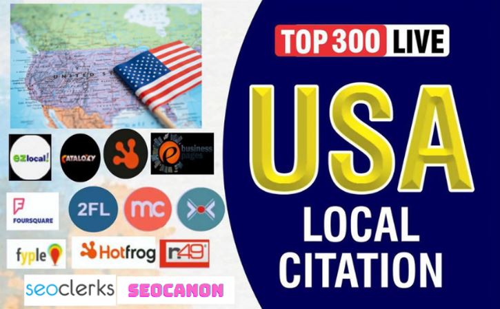 I will best 300 USA SEO citations and business direct...
